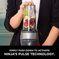 Ninja Personal Blender for Shakes, Smoothies, Food Prep, and Frozen Blending with 700-Watt Base and (2) 16-Ounce Cups with Spout Lids